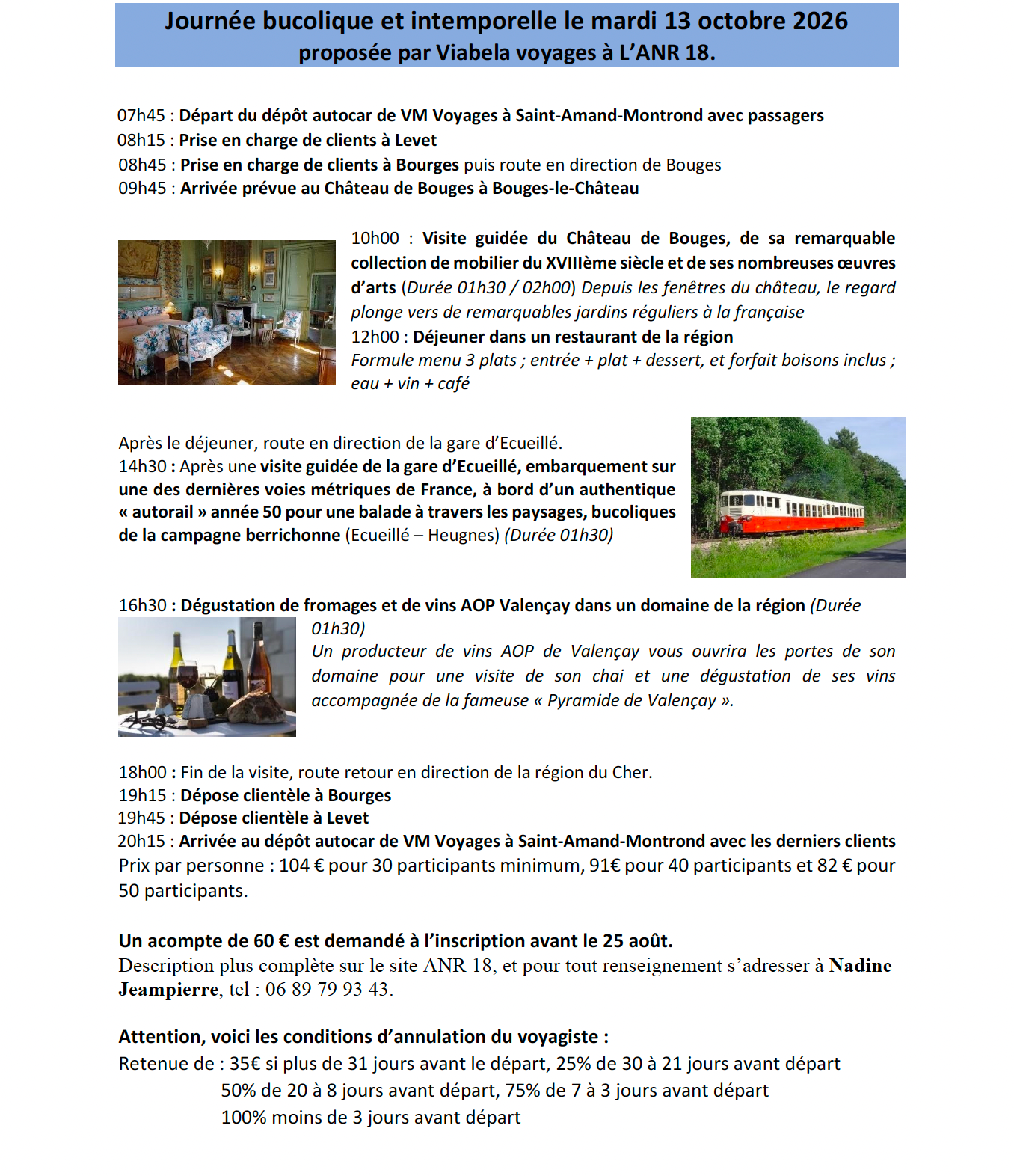 JOURNÉE BUCOLIQUE LE MARDI 13 OCTOBRE